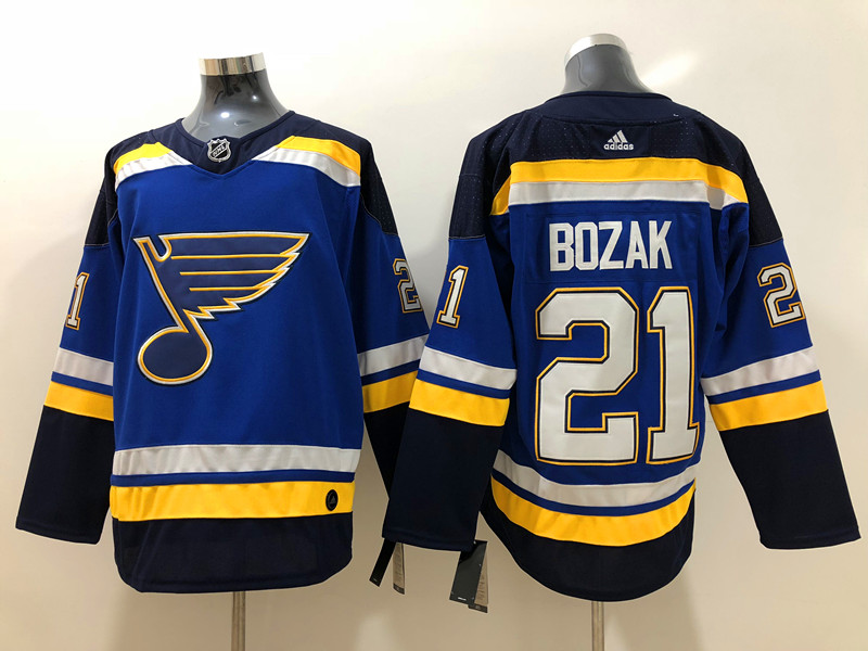 Men's St. Louis Blues Tyler Bozak #21 Blue Home Breakaway Jersey